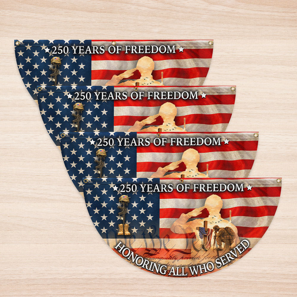 250 Years of Freedom Honoring Veterans Battlefield Vintage Flagwix Fan Flag