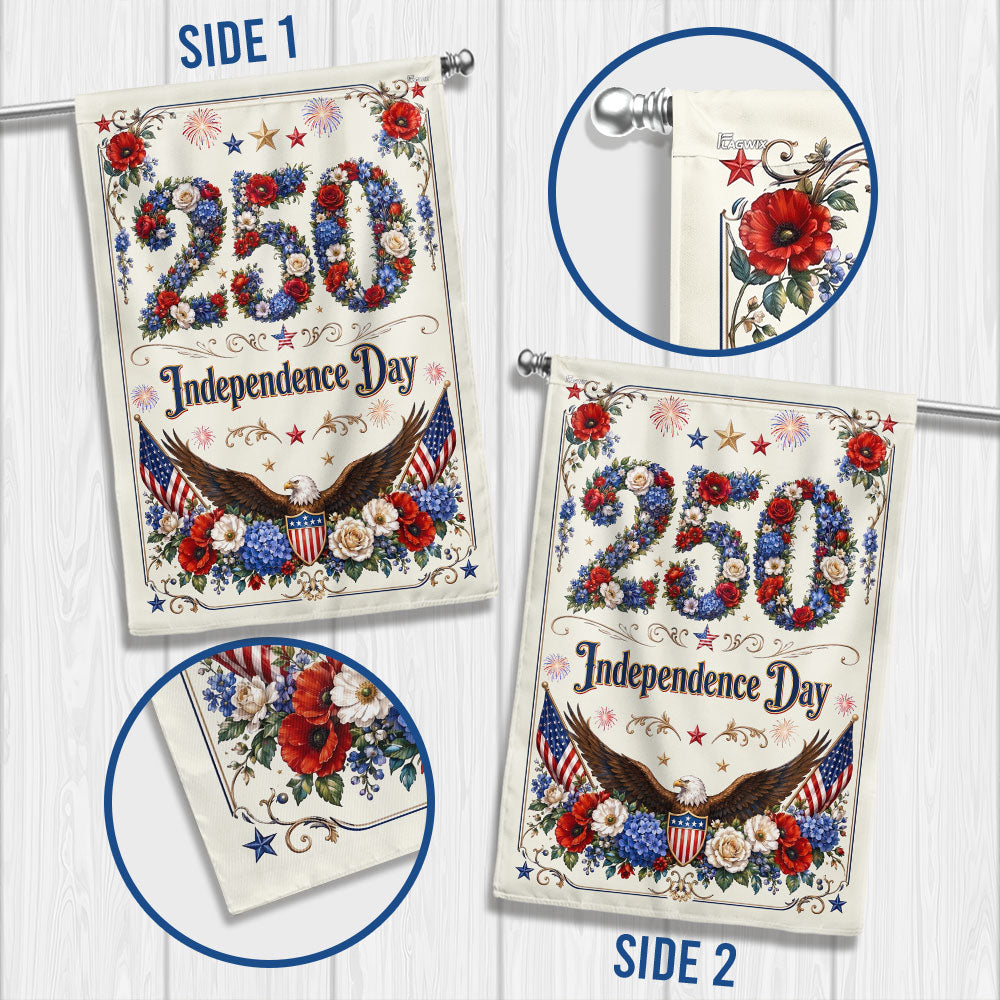 250 Rose Flag, Independence Day Patriotic Eagle Flower Shield US Flag