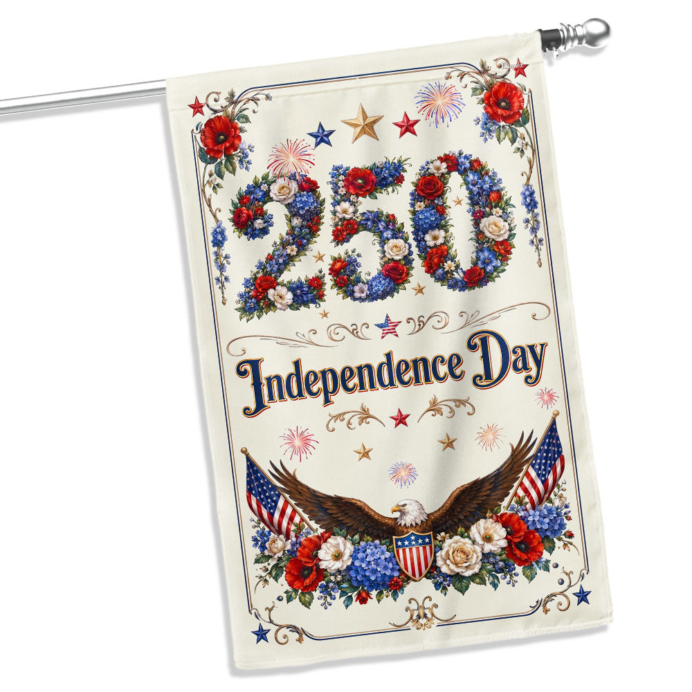 250 Rose Flag, Independence Day Patriotic Eagle Flower Shield US Flag