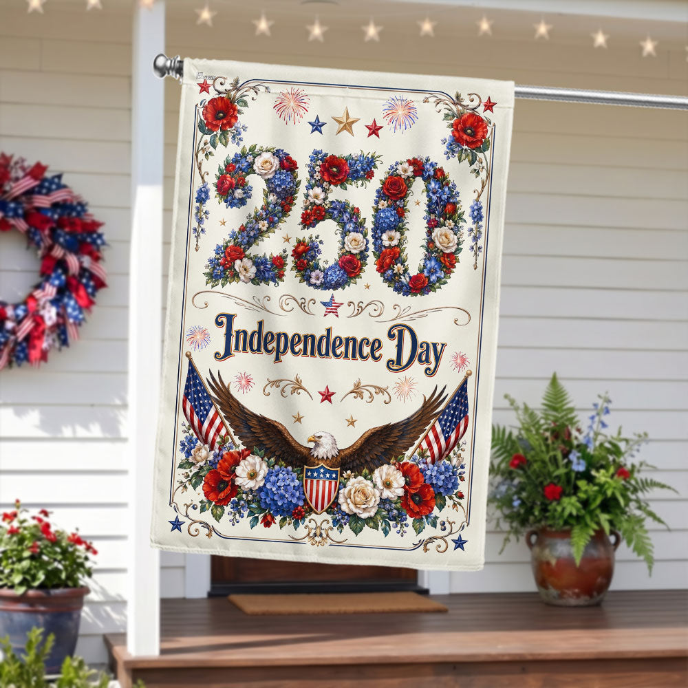 250 Rose Flag, Independence Day Patriotic Eagle Flower Shield US Flag