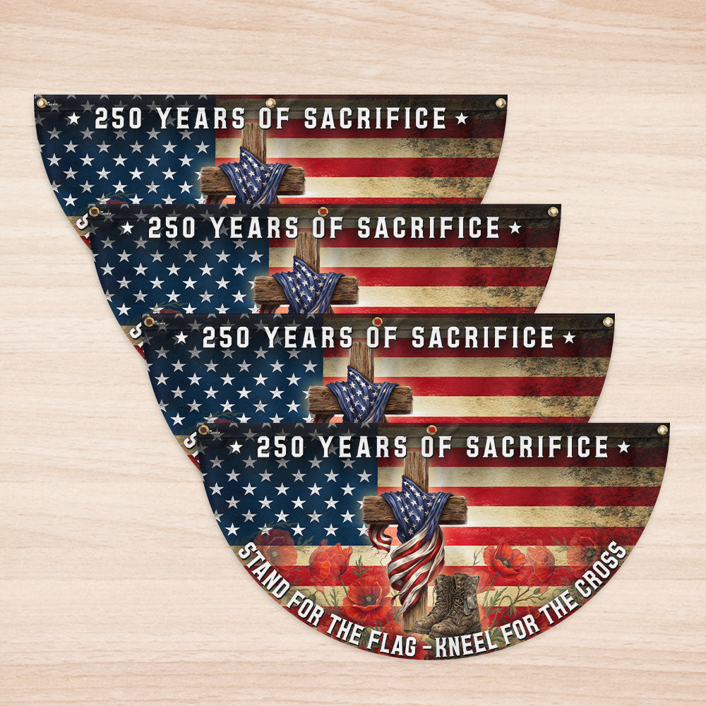250 Years of Sacrifice Cross Boots Red Poppy Vintage Flagwix Fan Flag