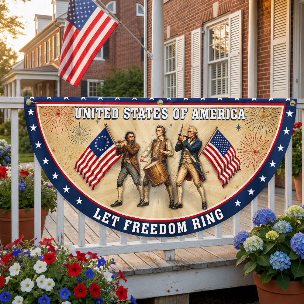 Spirit of 76 Flag, United States of America Let Freedom Ring 250 Retro Fan Flag