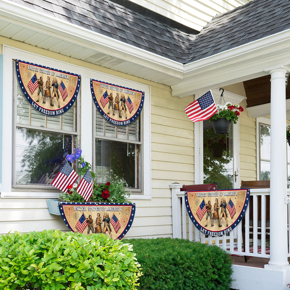 Spirit of 76 Flag, United States of America Let Freedom Ring 250 Retro Fan Flag