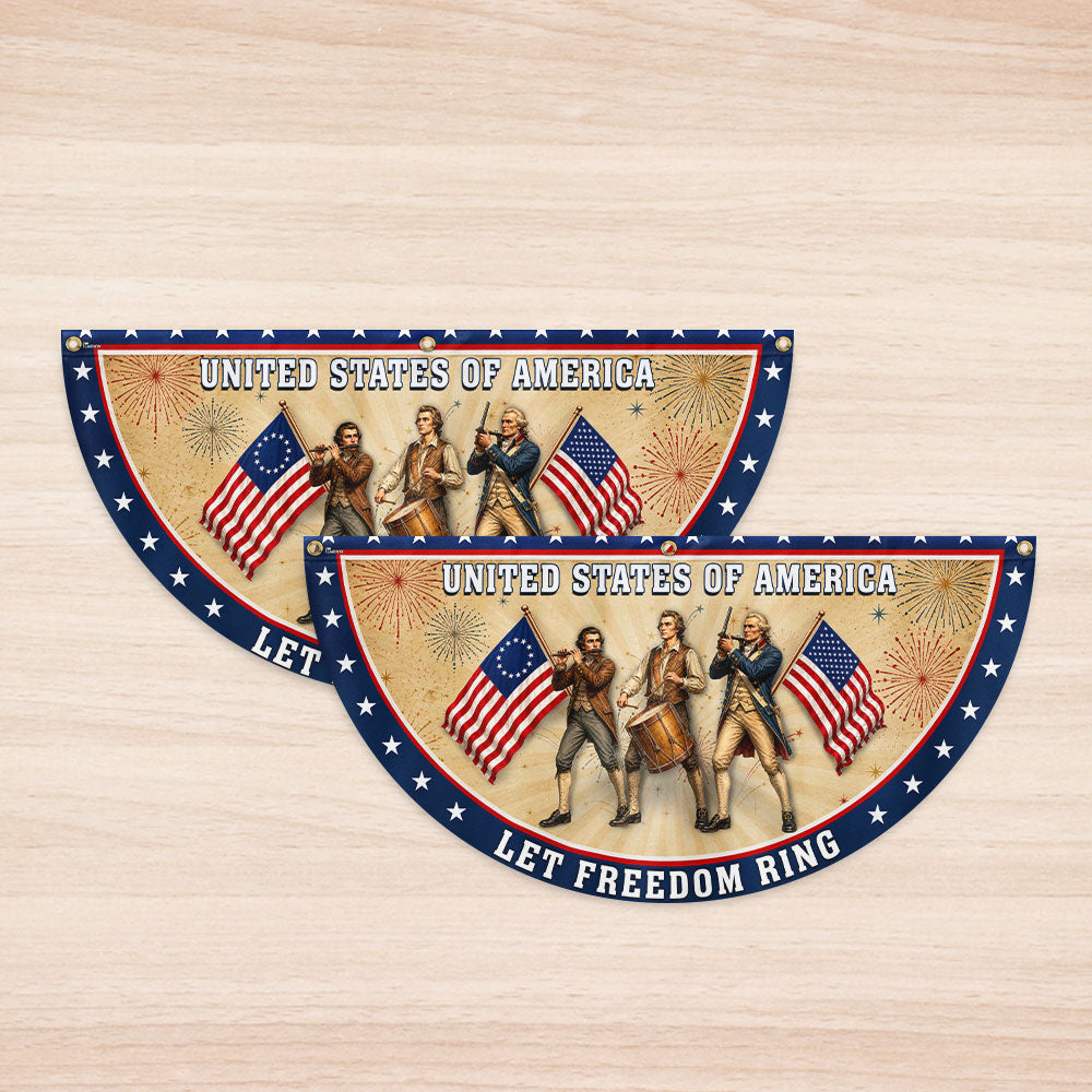 Spirit of 76 Flag, United States of America Let Freedom Ring 250 Retro Fan Flag