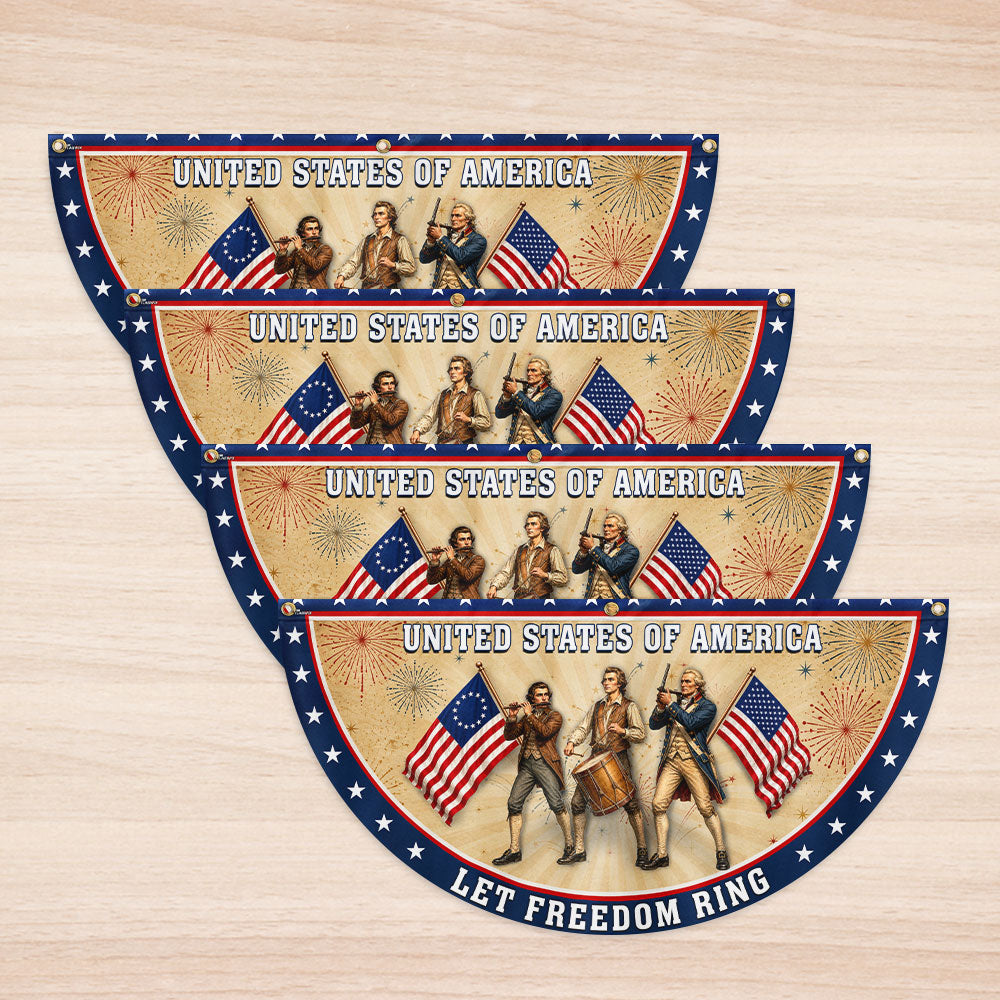 Spirit of 76 Flag, United States of America Let Freedom Ring 250 Retro Fan Flag