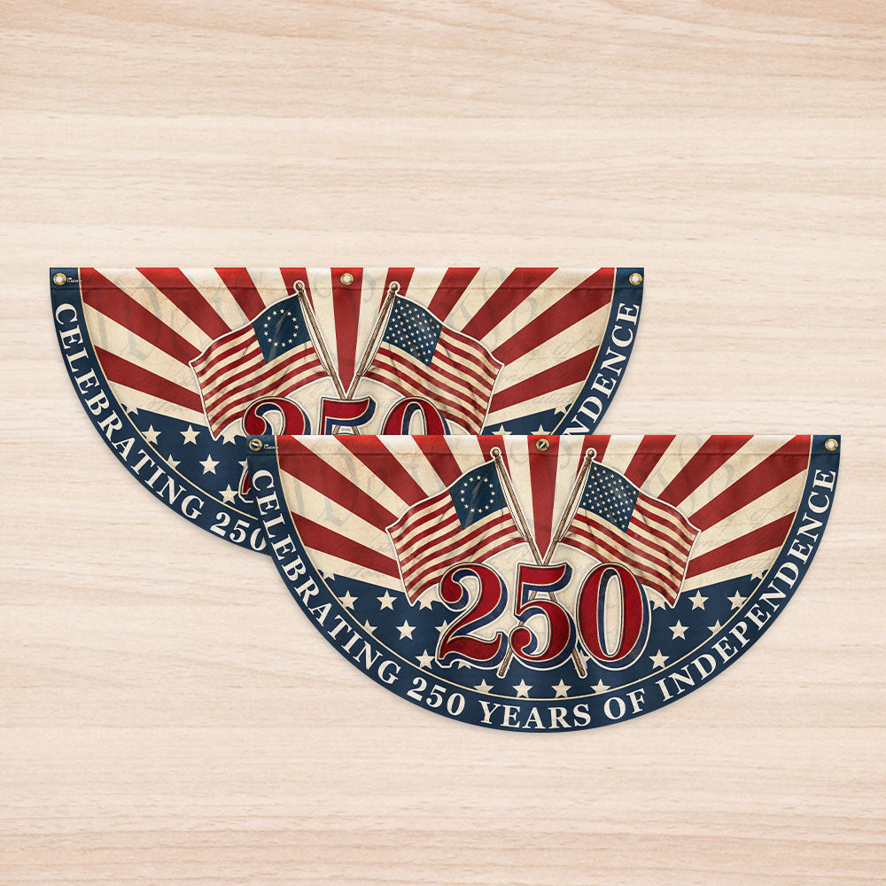 250th Anniversary Betsy Ross Flag, Celebrating 250 Years of Independence Retro Fan Flag