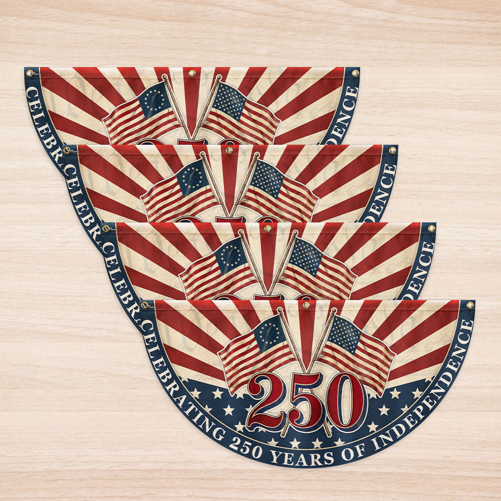 250th Anniversary Betsy Ross Flag, Celebrating 250 Years of Independence Retro Fan Flag