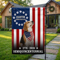 Dog American Flag, 250th Anniversary Semiquincentennial Beagle US Flag