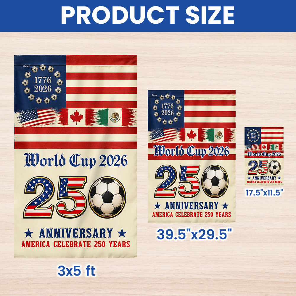 250th Anniversary Flag, World Cup 2026 America Celebrate 250 Years US Flag