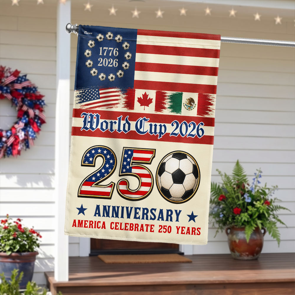 250th Anniversary Flag, World Cup 2026 America Celebrate 250 Years US Flag