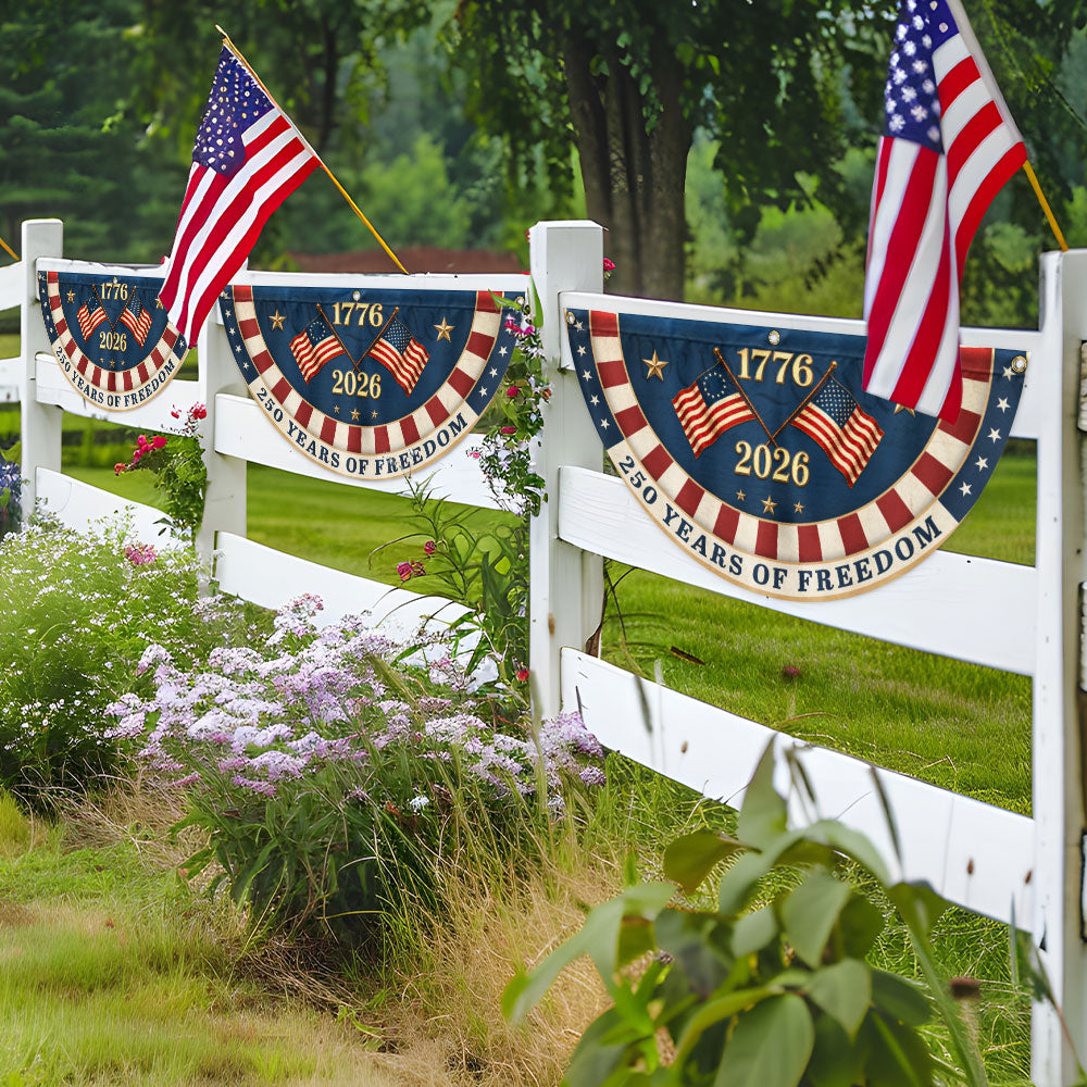 250 Years of Freedom Betsy Ross American Fan Flag for Patriotic Decor