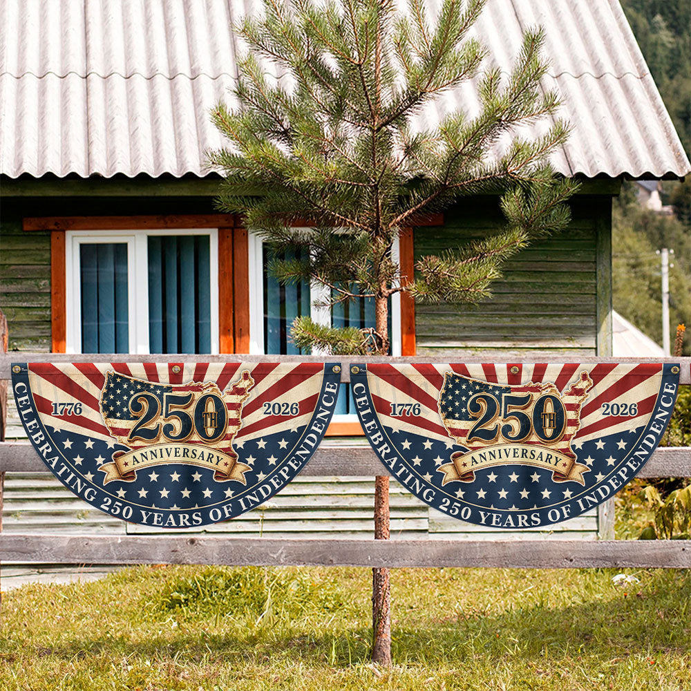 Celebrating 250 Years of Independence American Maps Retro Fan Flag