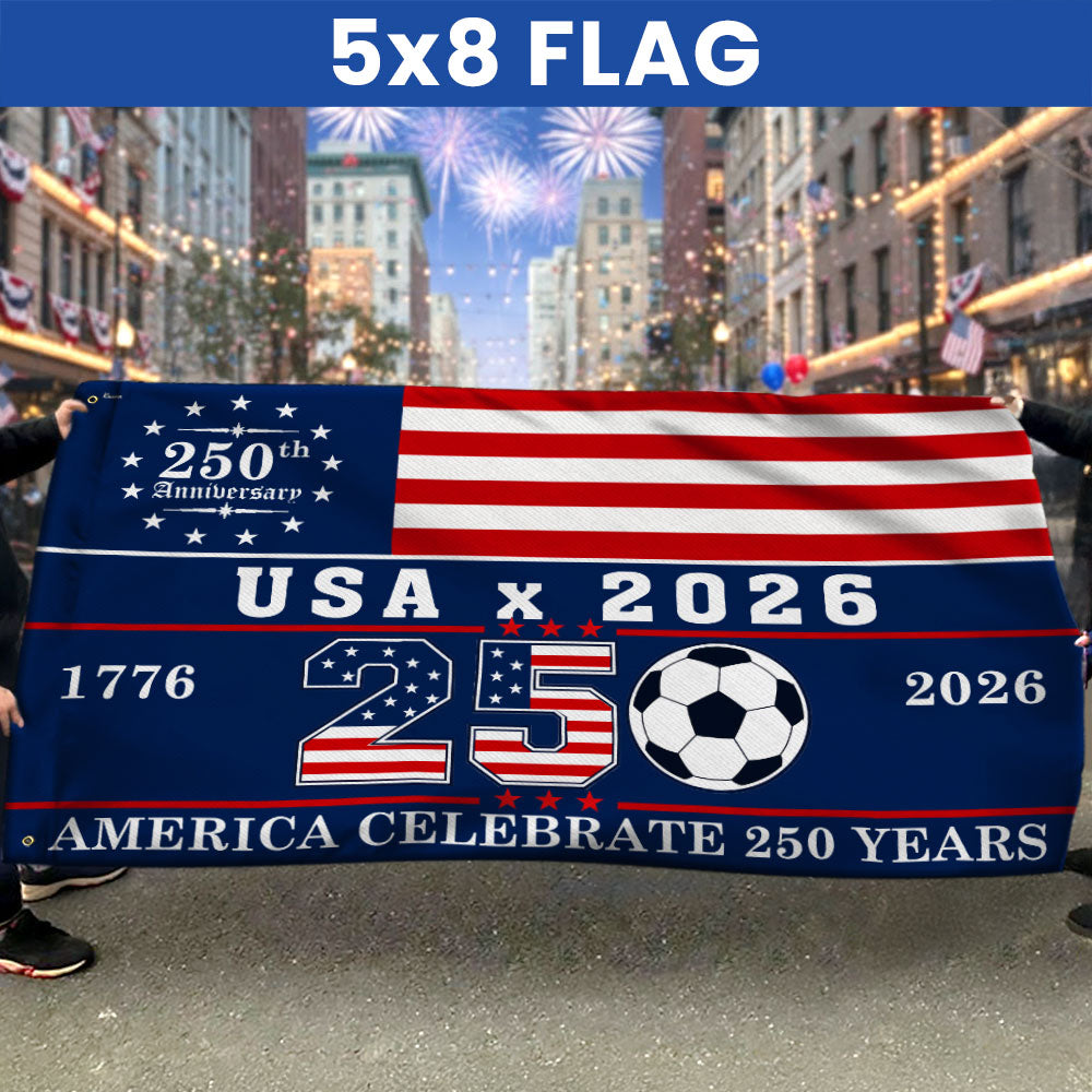 World Cup USA 2026 America Celebrate 250 Years Grommet Flag