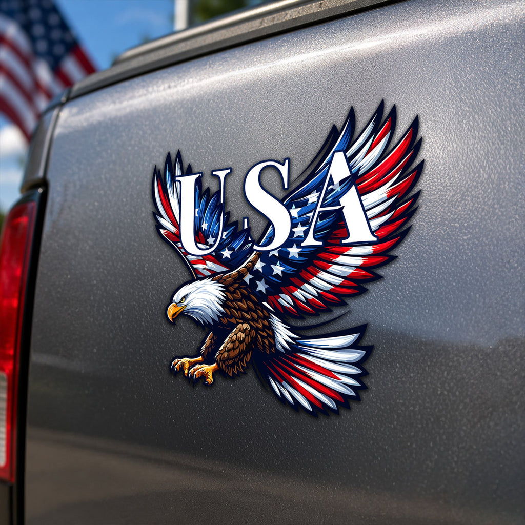 USA 250th Anniversary Bald Eagle Patriotic Car Magnet for Decor
