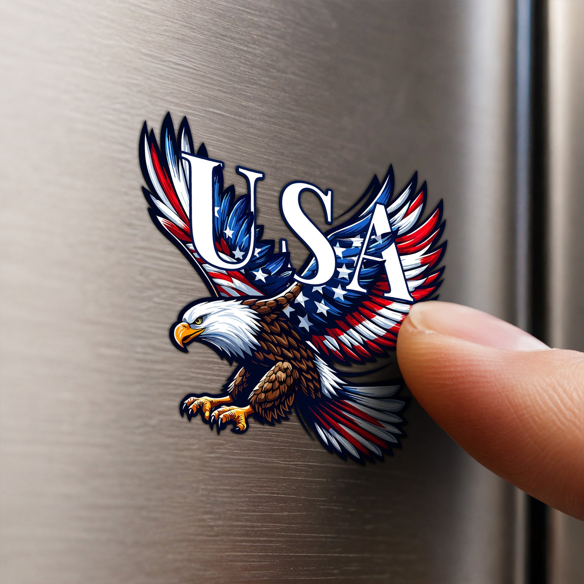 USA 250th Anniversary Bald Eagle Patriotic Car Magnet for Decor