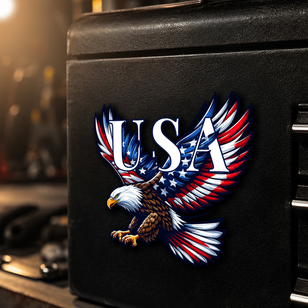 USA 250th Anniversary Bald Eagle Patriotic Car Magnet for Decor