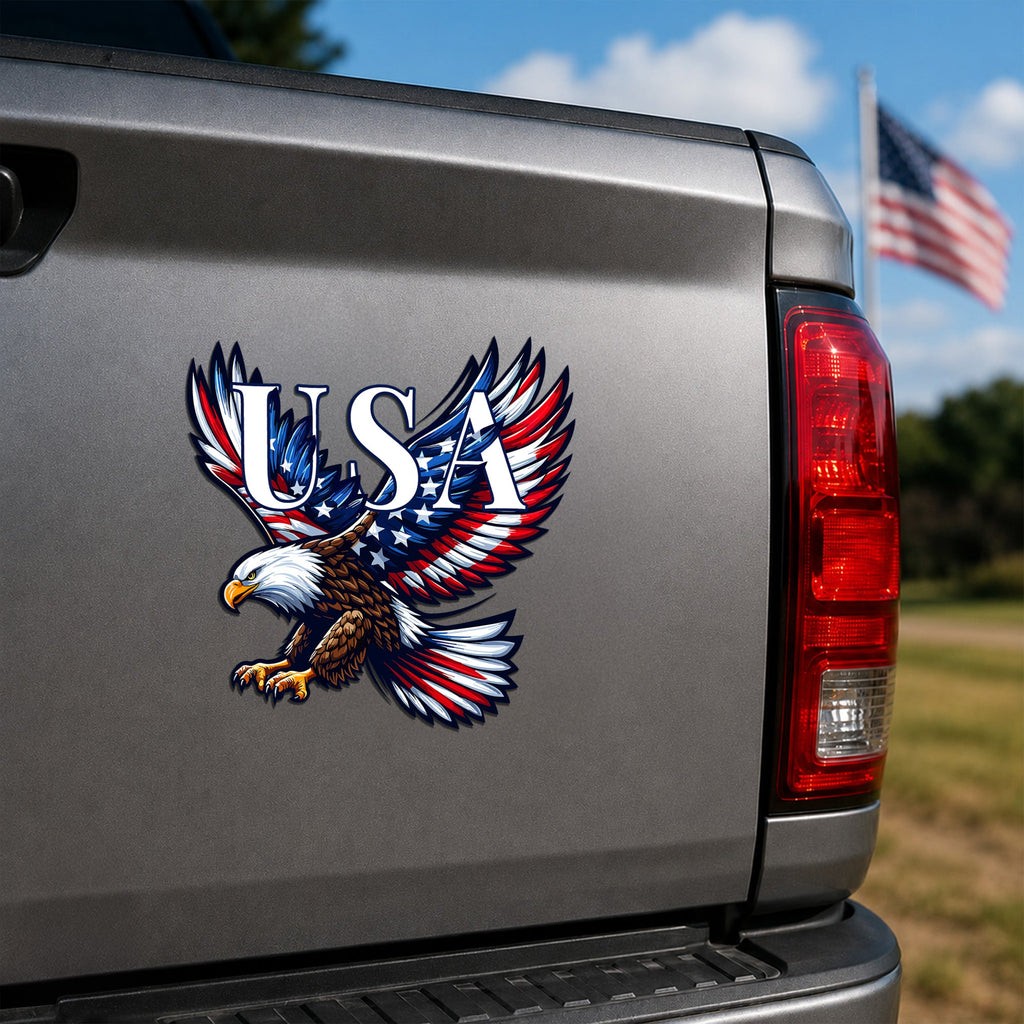 USA 250th Anniversary Bald Eagle Patriotic Car Magnet for Decor