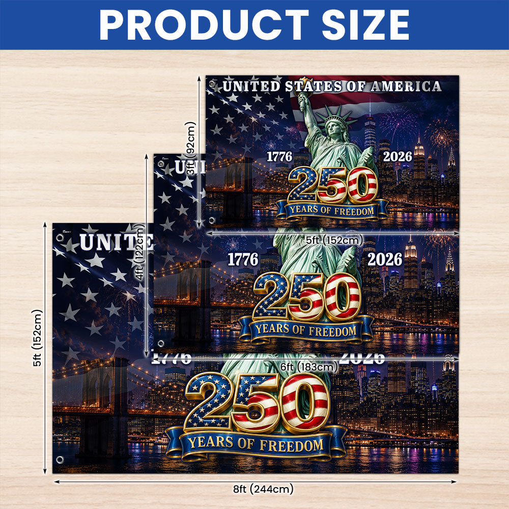 250th Anniversary United States of America Patriotic Liberty Grommet Flag