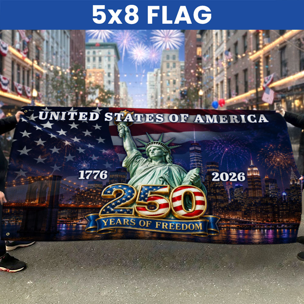 250th Anniversary United States of America Patriotic Liberty Grommet Flag