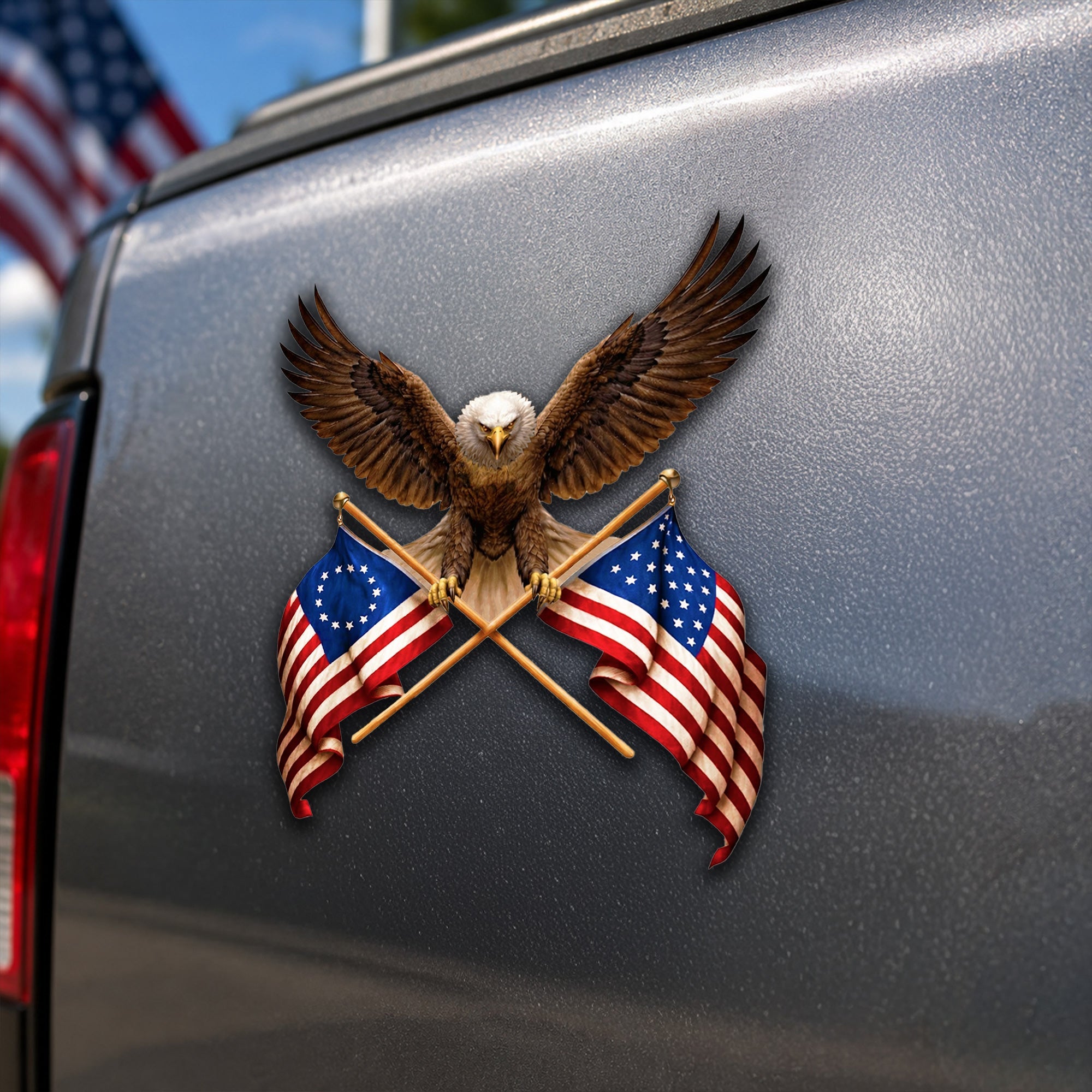 Bald Eagle Betsy Ross USA Flag Vehicle Magnet for 250th Anniversary