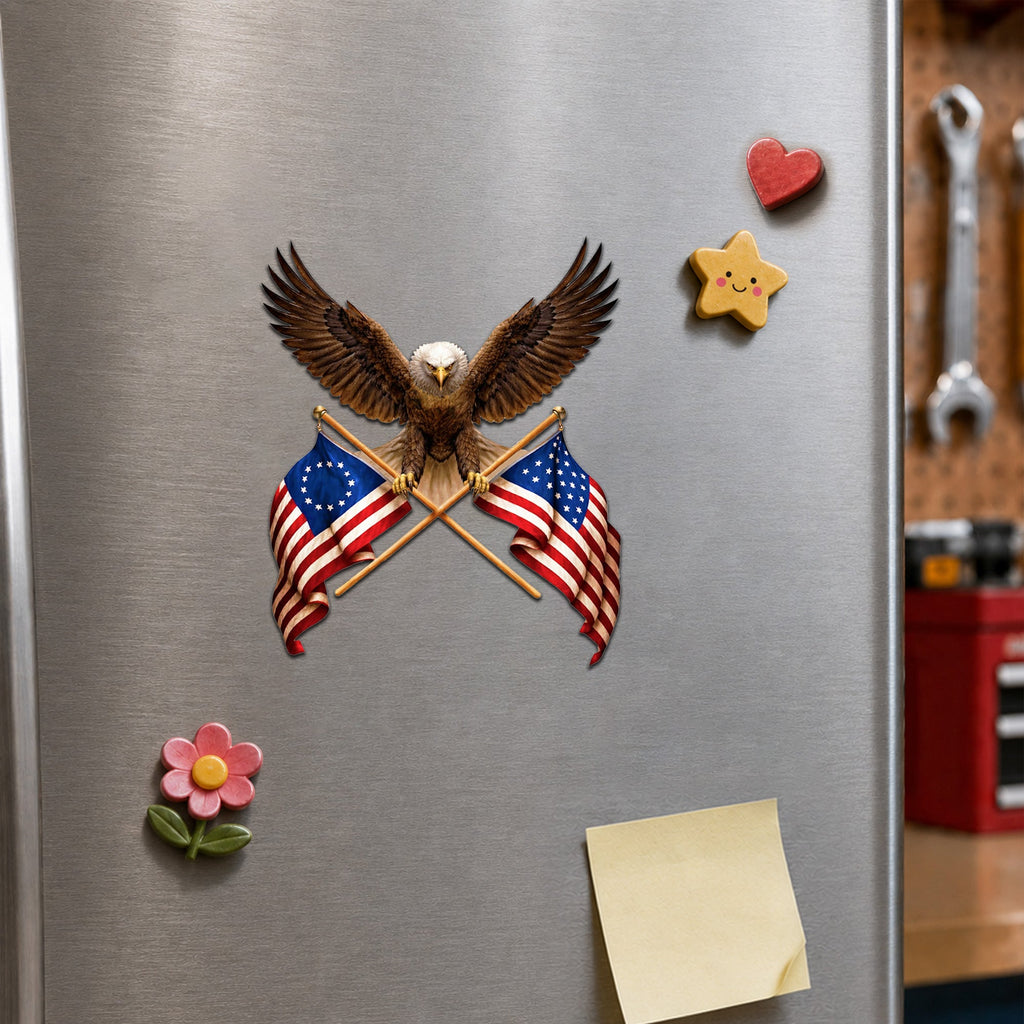 Bald Eagle Betsy Ross USA Flag Vehicle Magnet for 250th Anniversary