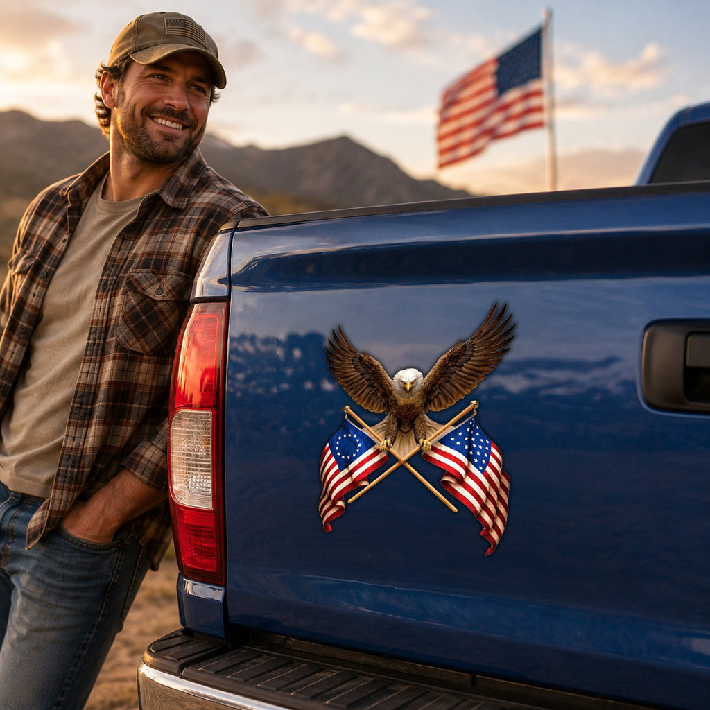 Bald Eagle Betsy Ross USA Flag Vehicle Magnet for 250th Anniversary