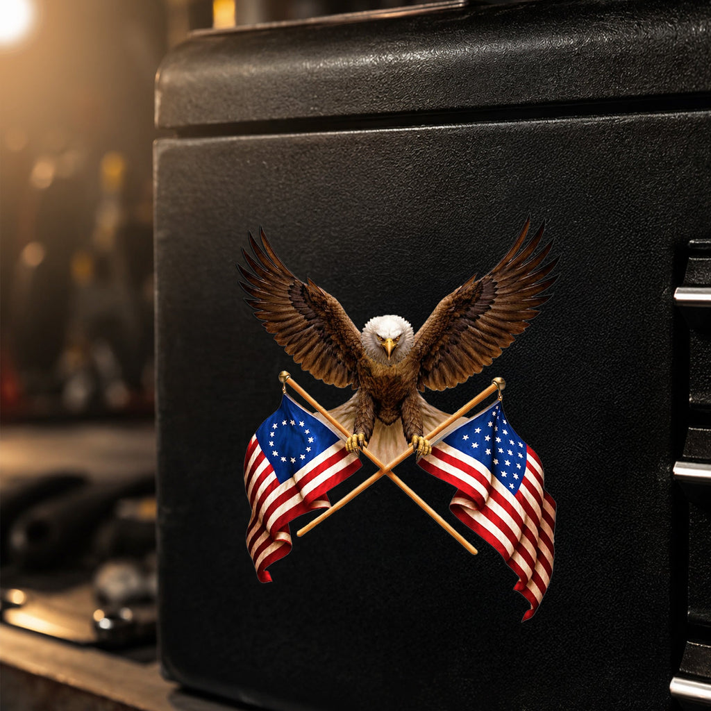 Bald Eagle Betsy Ross USA Flag Vehicle Magnet for 250th Anniversary