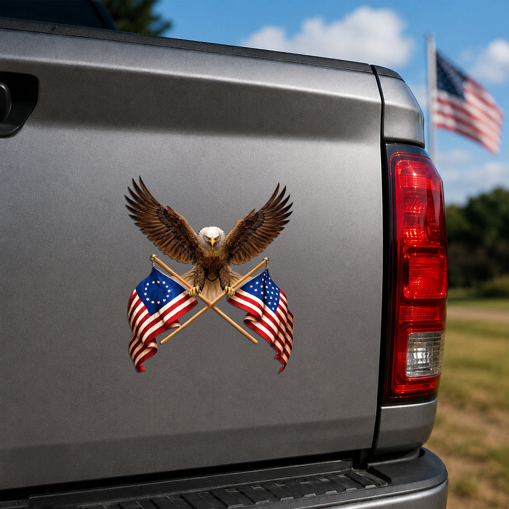 Bald Eagle Betsy Ross USA Flag Vehicle Magnet for 250th Anniversary