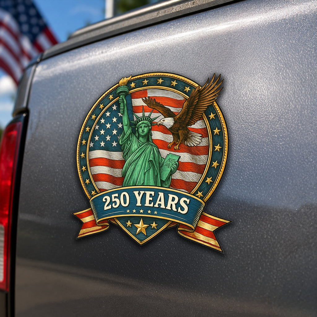250th Anniversary Patriotic Liberty with Eagle Independence Day Car Magnet