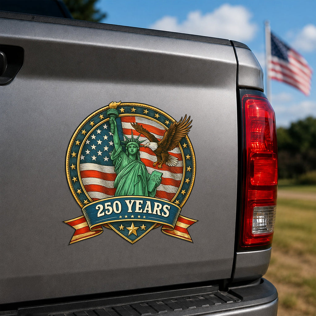 250th Anniversary Patriotic Liberty with Eagle Independence Day Car Magnet