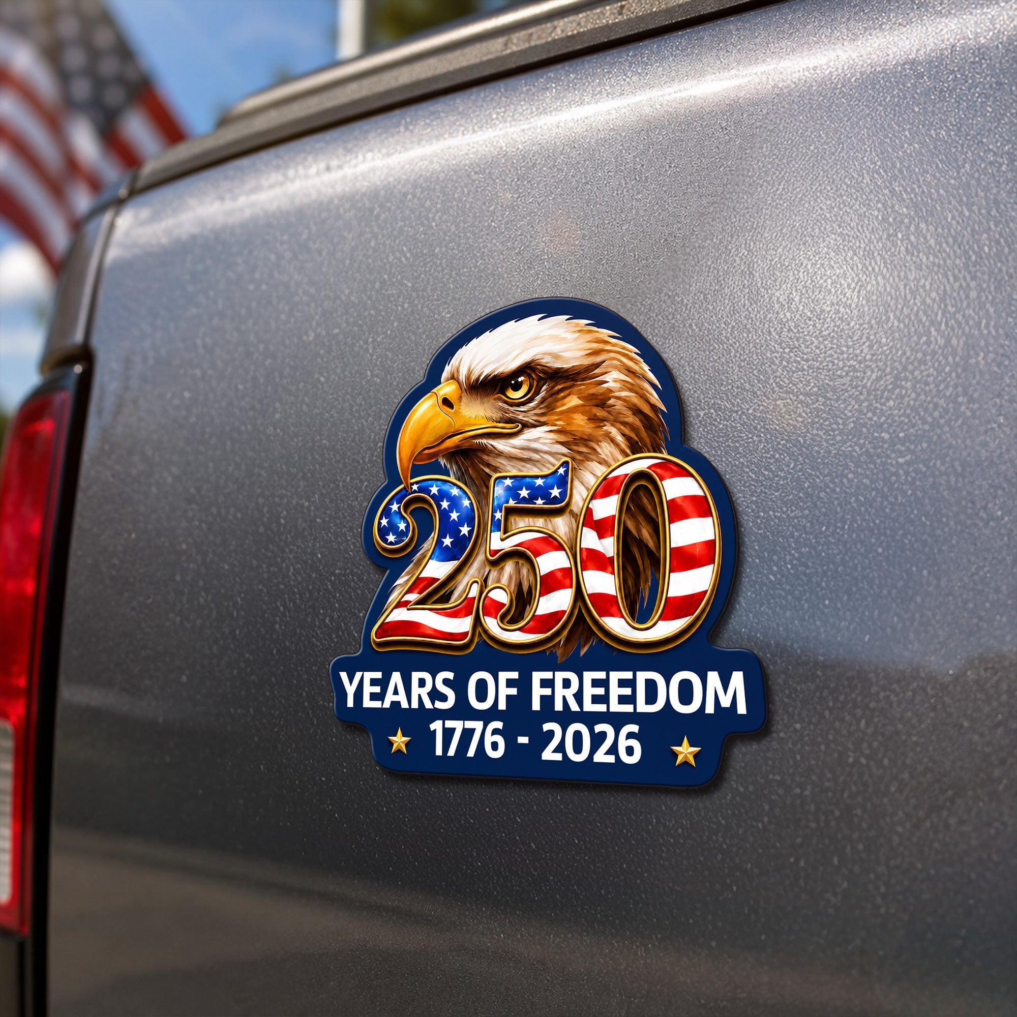 Patriotic Eagle 250 Years of Freedom Car Magnet for Patriotic Decor