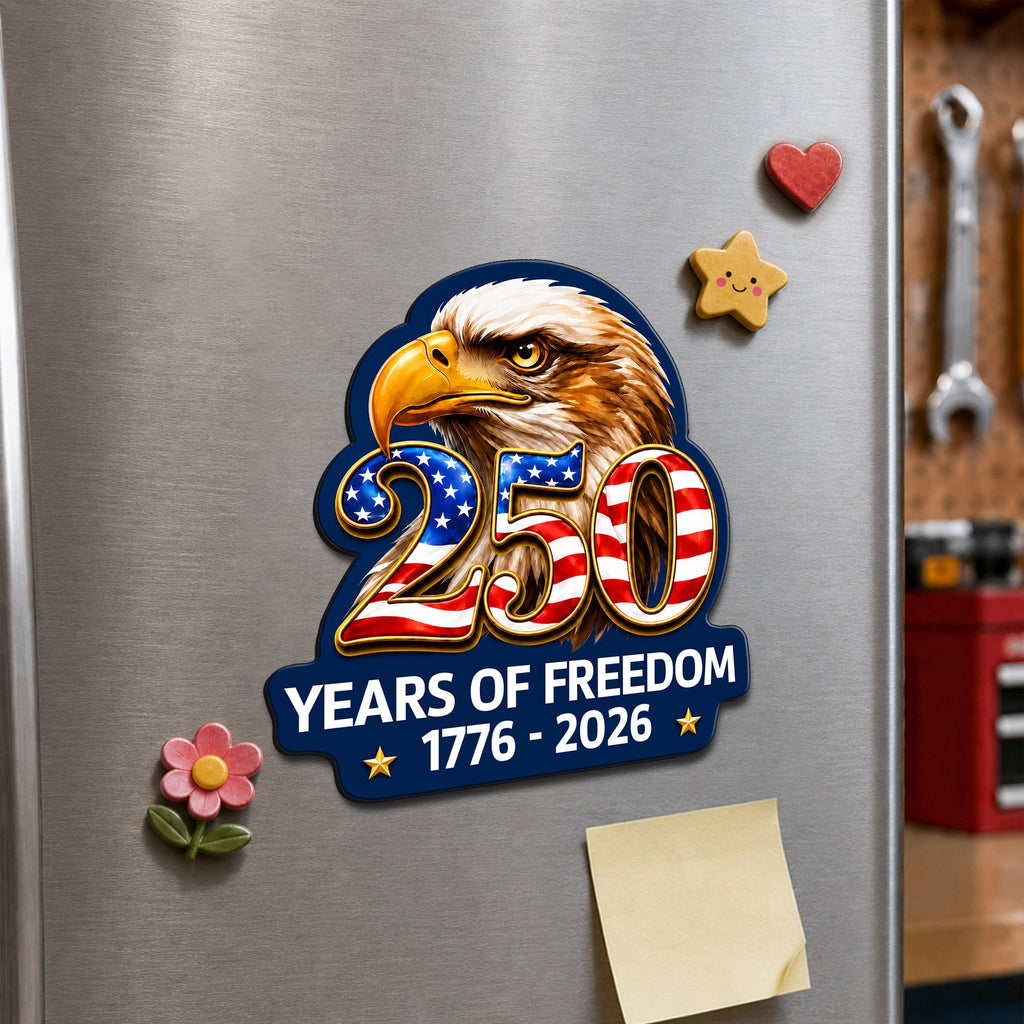 Patriotic Eagle 250 Years of Freedom Car Magnet for Patriotic Decor