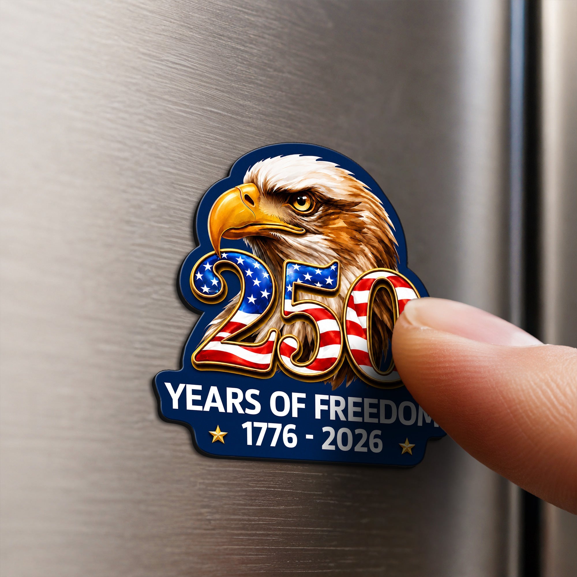 Patriotic Eagle 250 Years of Freedom Car Magnet for Patriotic Decor