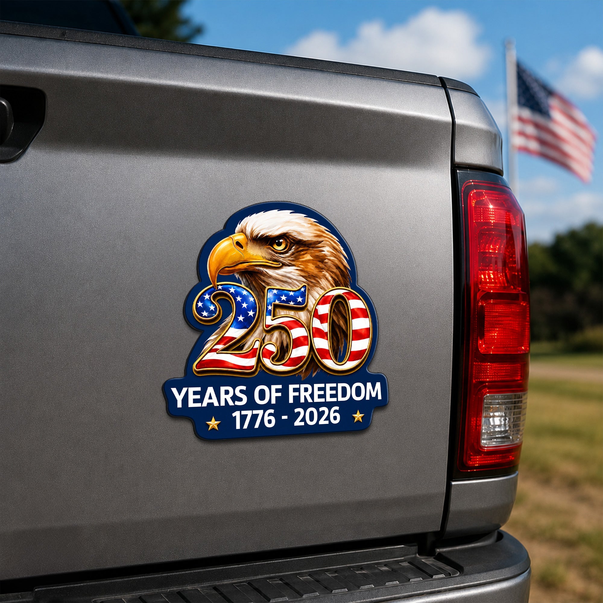 Patriotic Eagle 250 Years of Freedom Car Magnet for Patriotic Decor