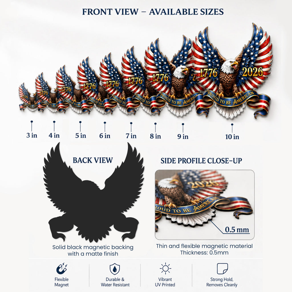 250th Anniversary Patriotic Eagle Proud to Be American Car Magnet