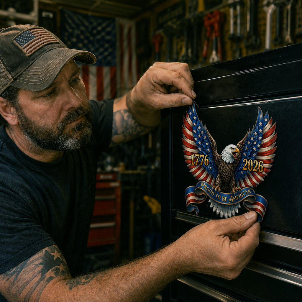 250th Anniversary Patriotic Eagle Proud to Be American Car Magnet