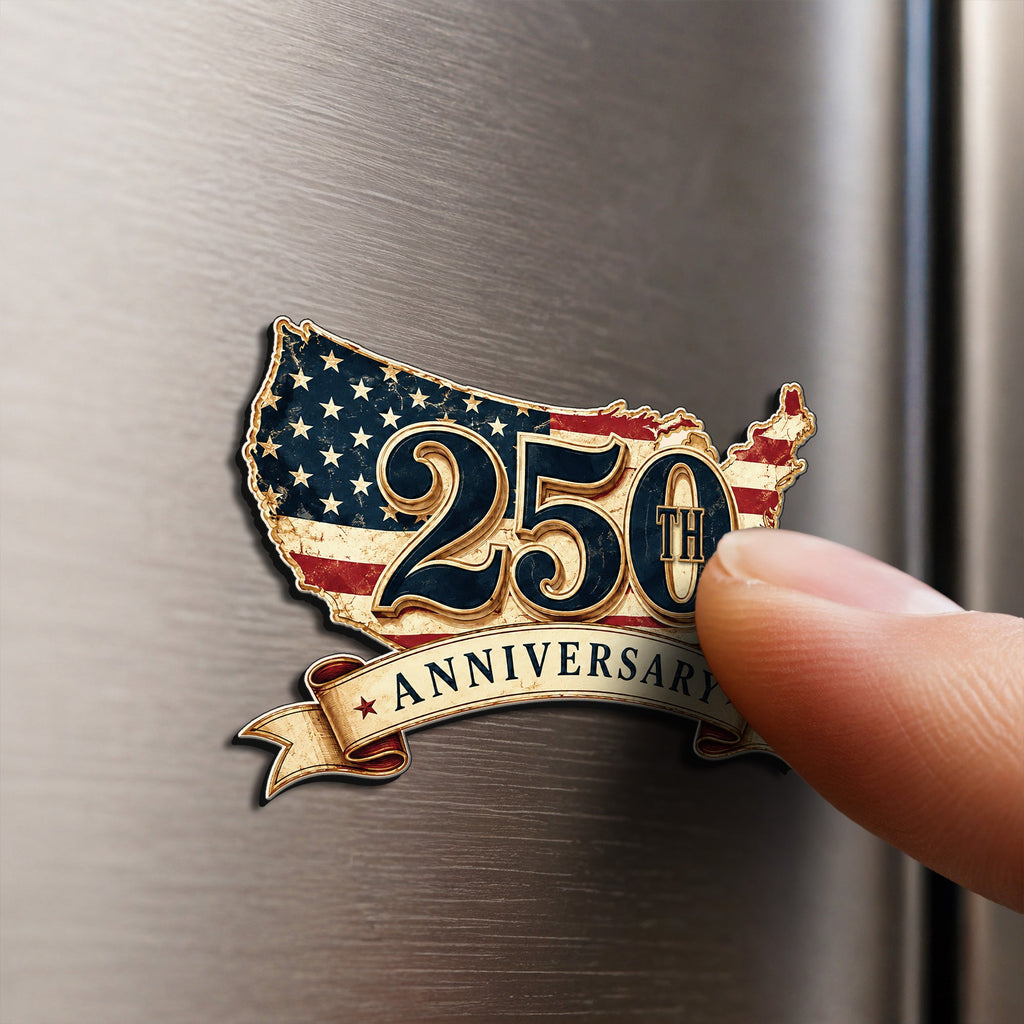 Celebrating 250 Years of Independence American Maps Retro Car Magnet