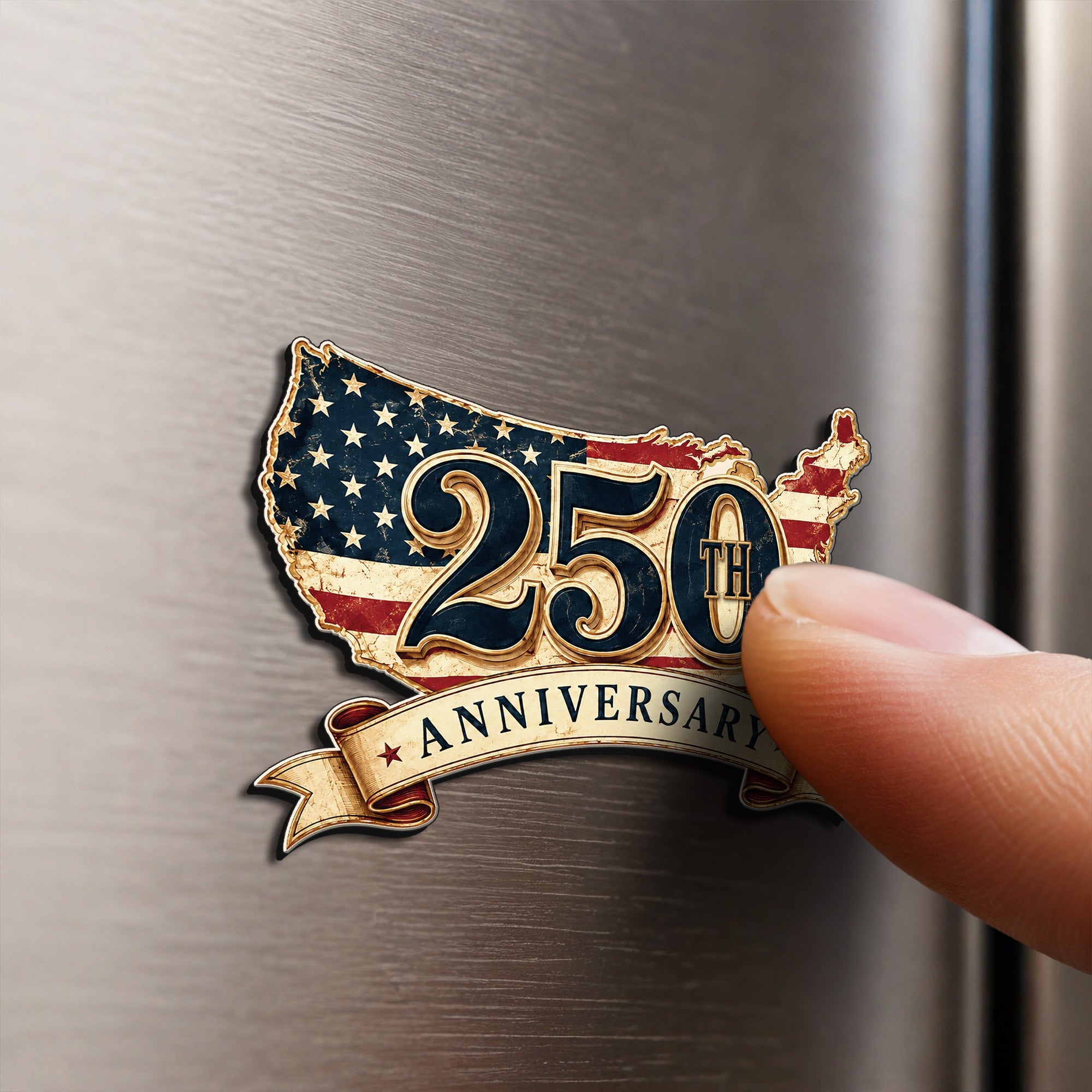Celebrating 250 Years of Independence American Maps Retro Car Magnet