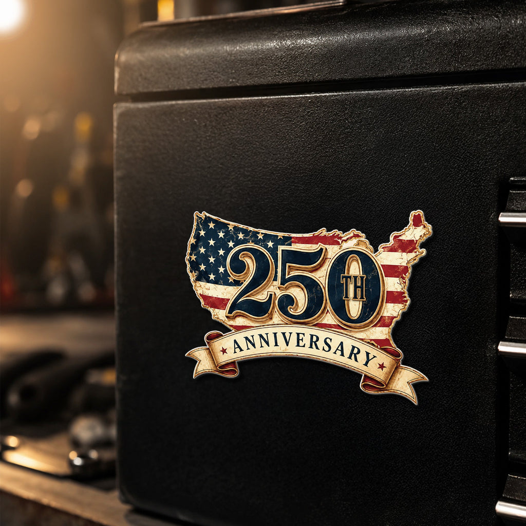Celebrating 250 Years of Independence American Maps Retro Car Magnet