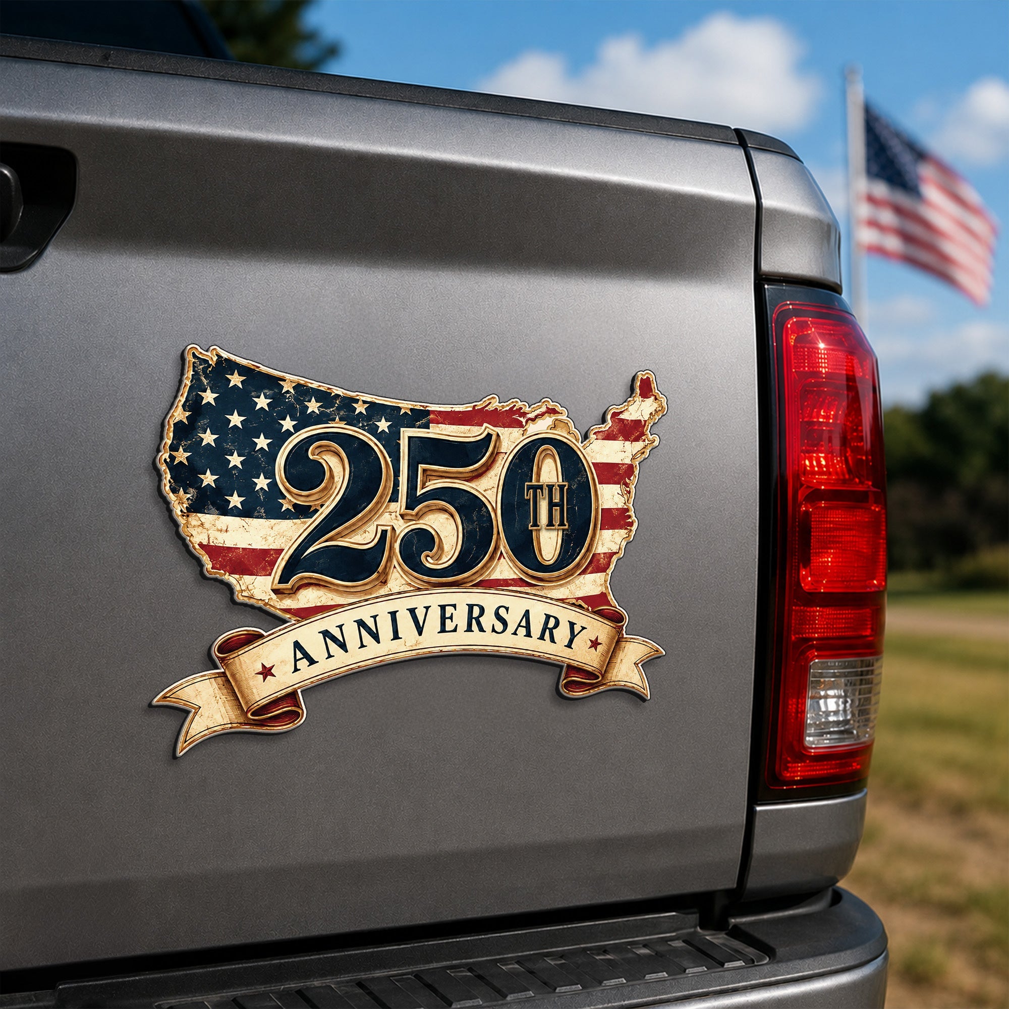 Celebrating 250 Years of Independence American Maps Retro Car Magnet