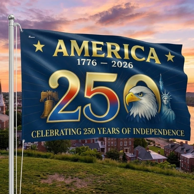 Flagwix American Flag - America 250th Anniversary Grommet Flag for Patriotic Decor