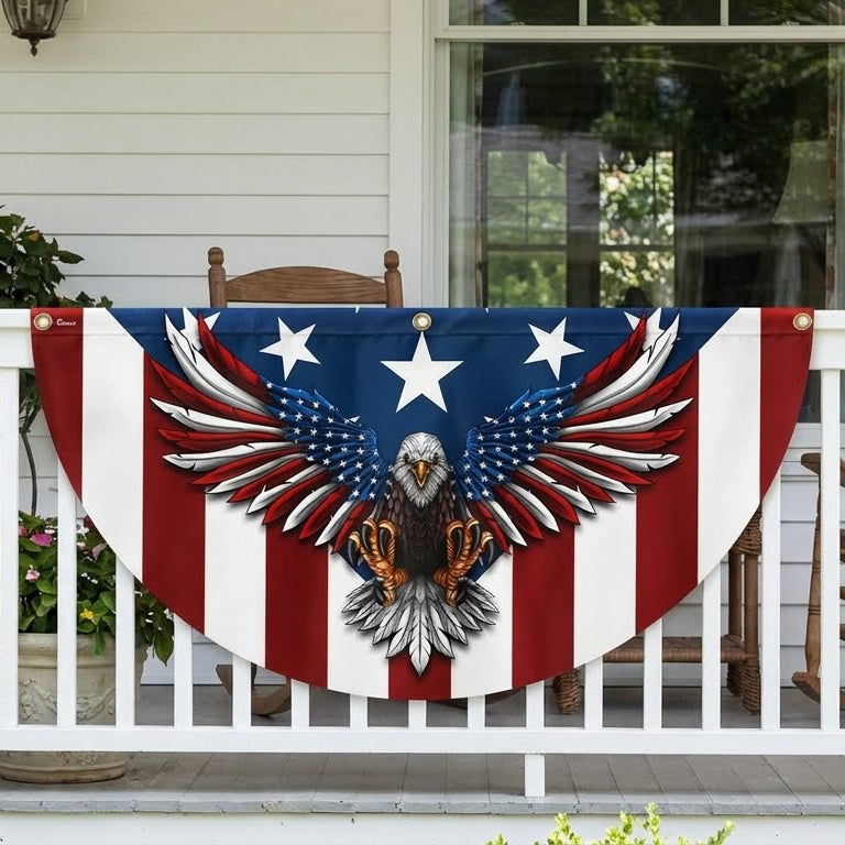 Flagwix American Flag - Veterans Day Flag, Eagle with the American Flag - Patriotic Bunting 3-Day Shipping