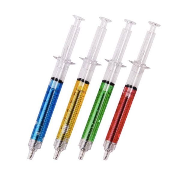 Neuheit Spritze Form Kugelschreiber (Set von 4) | Brehn