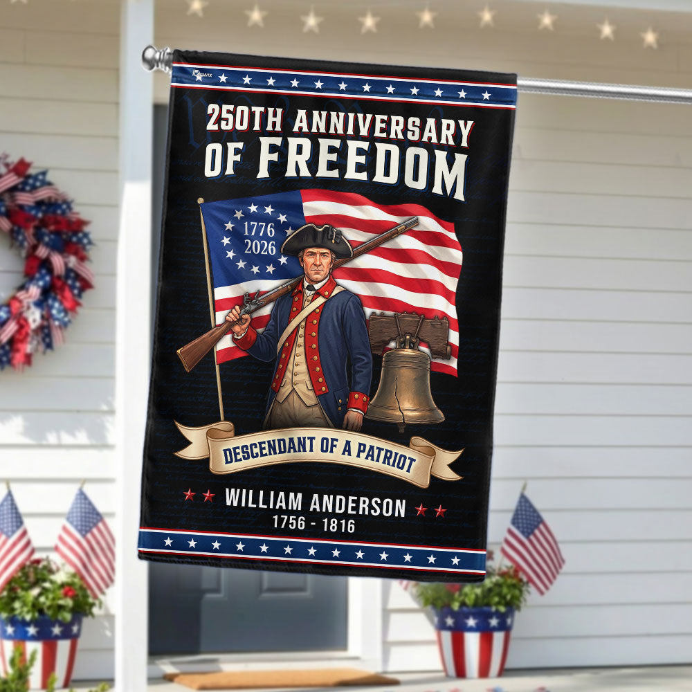 Custom Descendant of A Patriot 250 Years Flagwix Flag for Indoor Outdoor