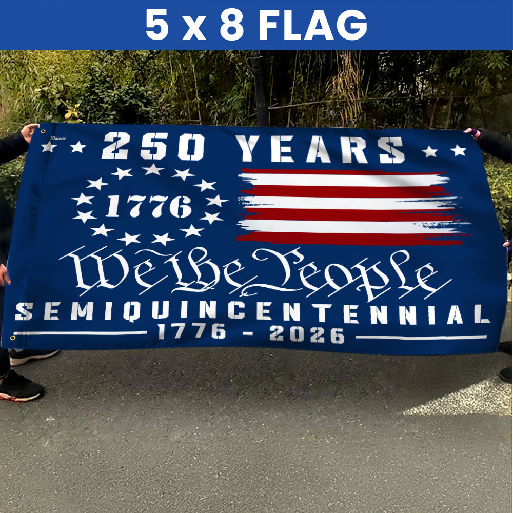 We The People 250 Canvas American Grommet Flag for 250th Anniversary