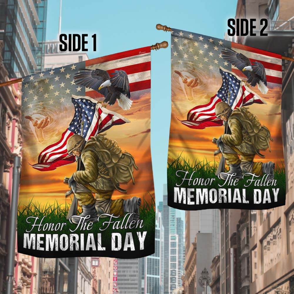 Memorial Day US Veteran Honor The Fallen Flag