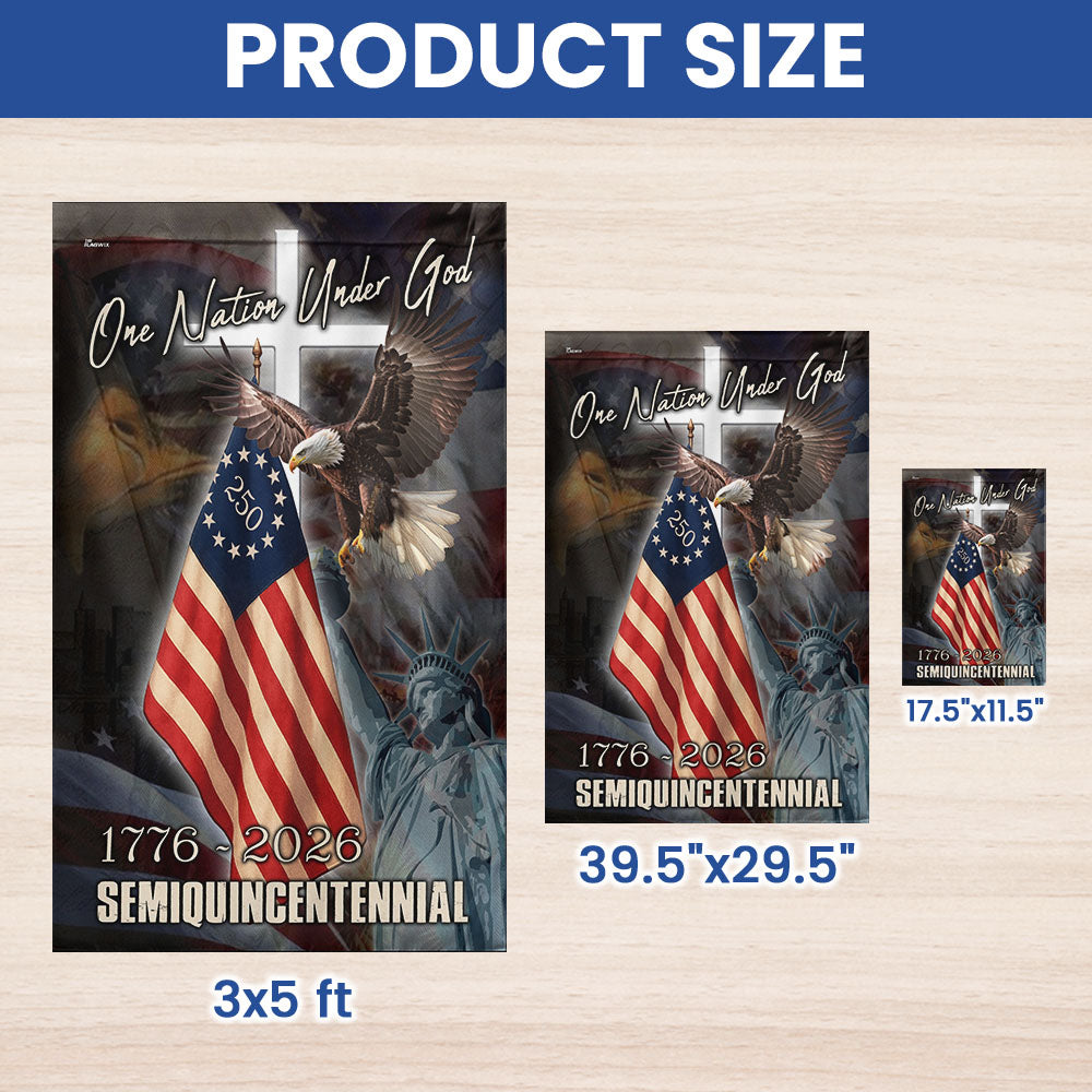 One Nation Under God Flag for Semiquincentennial 1776 2026 Celebration
