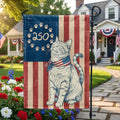 Flagwix Patriotic Cat Garden Flag - 250th Anniversary Paw Prints Betsy Ross Flag Decor