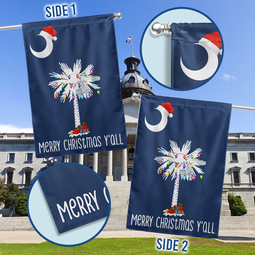 South Carolina Christmas Flag Merry Christmas Y'all