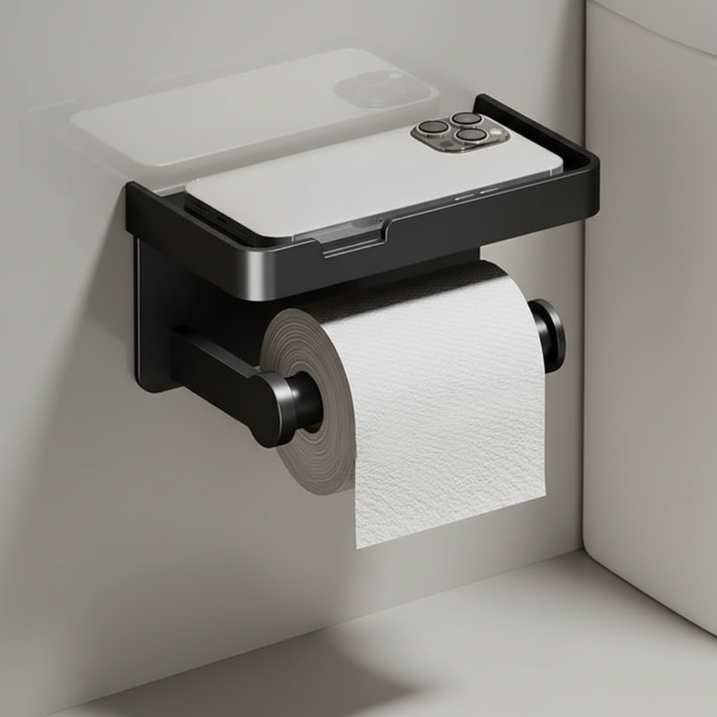 Space-saving toilet paper holder - ToiletHaven